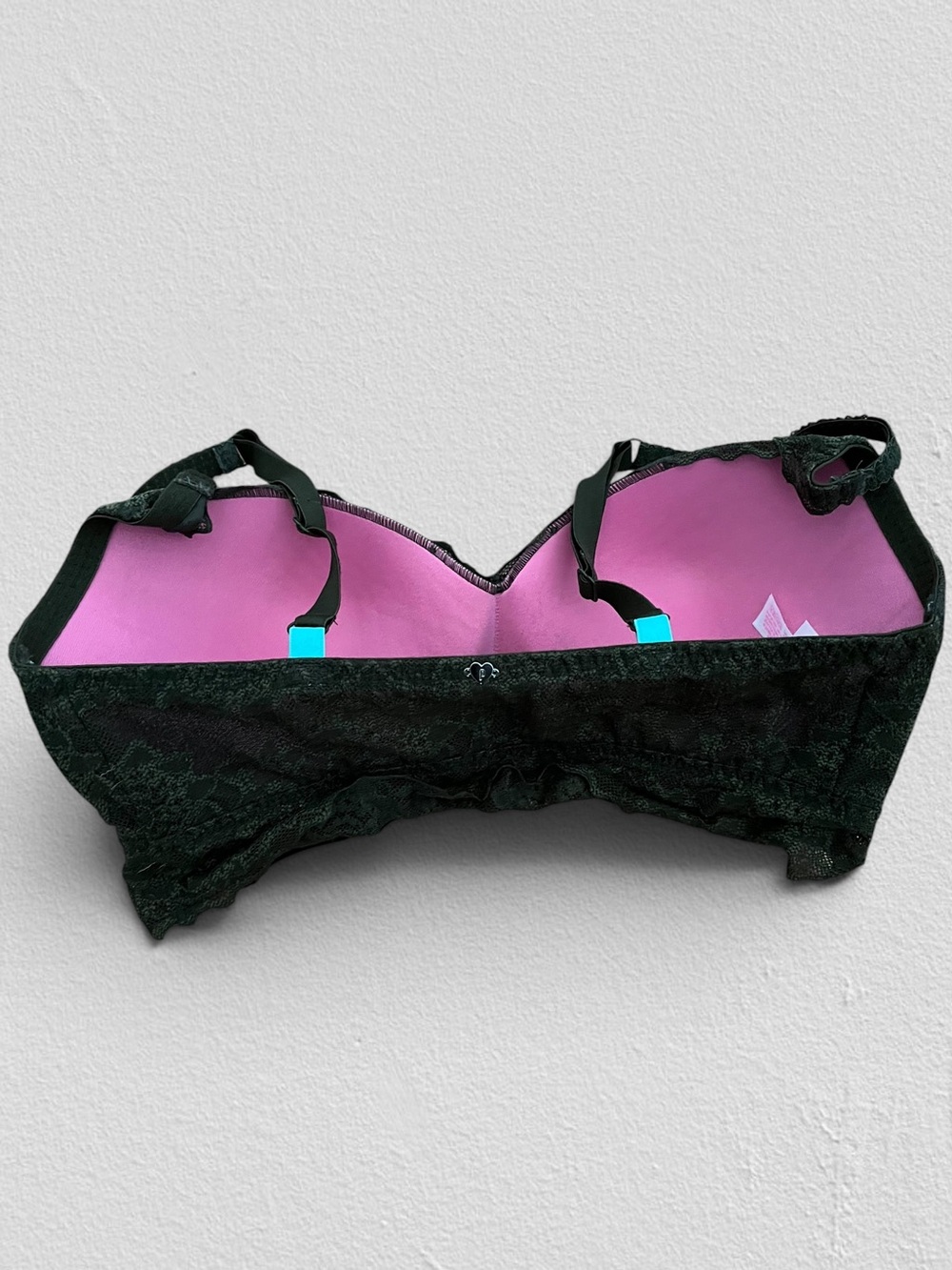 Title: Victoria’s Secret PINK Lace Bra Bralette Size S D-DD Black - Picture 2 of 3